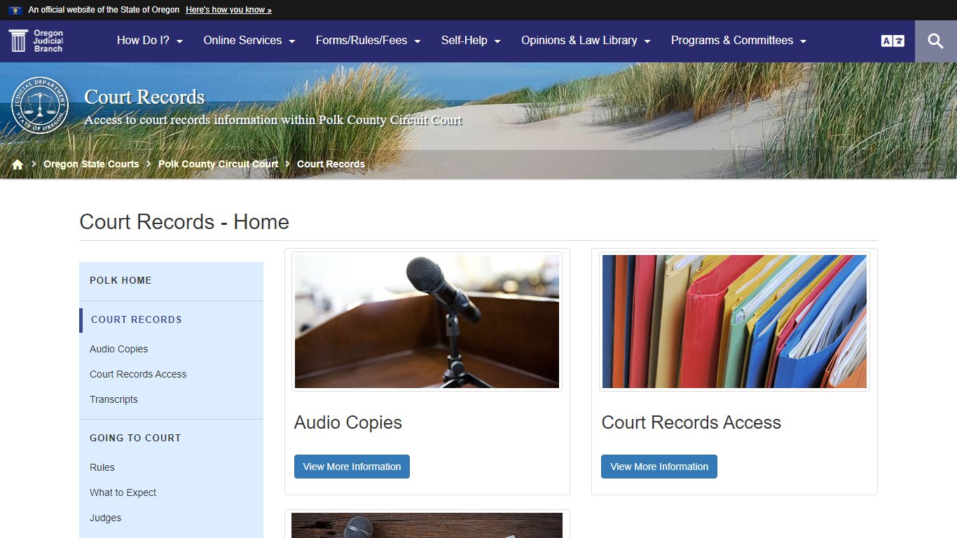 Oregon Judicial Department : Court Records - Home - State of Oregon